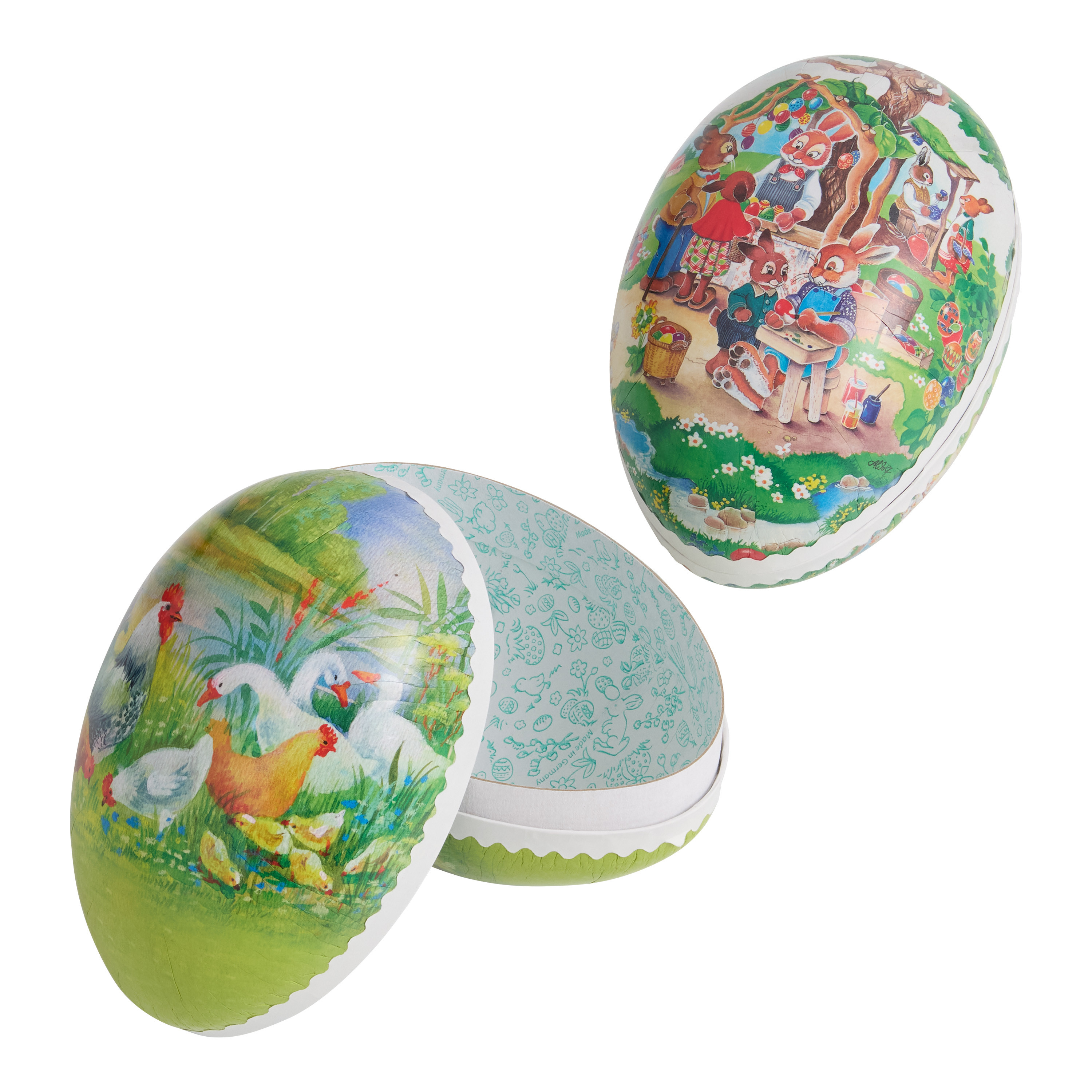 Small Nestler Spring Animals Paper Mache Egg Set of 2 | World Market