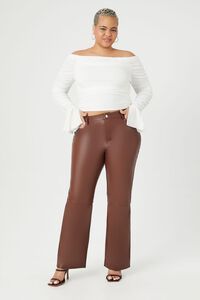 Plus Size Faux Leather Straight Pants | Forever 21 (US)