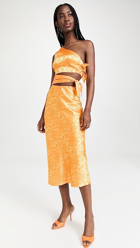 Untouchable One Shoulder Knotted Midi Dress | Shopbop