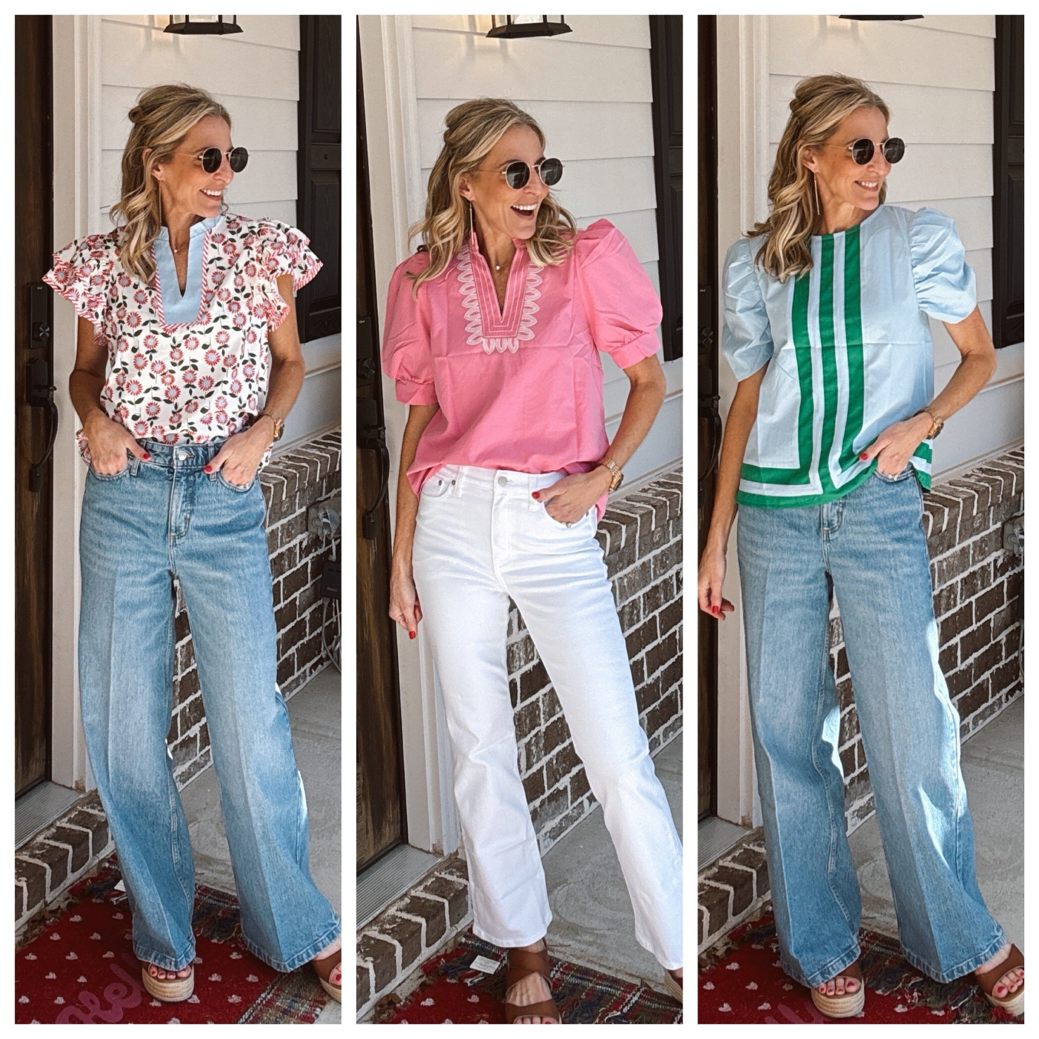 I watched the Olympics last week and apparently decided I was competing… in the add to cart Olympics … because I was adding Amazon tops, dresses, and more like I was fighting for gold (more to come this week). Here is part 1 of my gold medal order. 

These Amazon tops are ALL under $30, come in multiple color options, and are from some of my very favorite Amazon brands. Truly podium-worthy finds. Paired with my go-to J.Crew Factory white jeans or these new arrival crease jeans from Walmart, these looks are easy, polished, and ready for warmer days. If they were handing out medals for finding cute things on Amazon… I think I’d be standing on the top step.

Size small in all tops // size 0 in Walmart jeans // size 25 in Jcrew Factory jeans. 