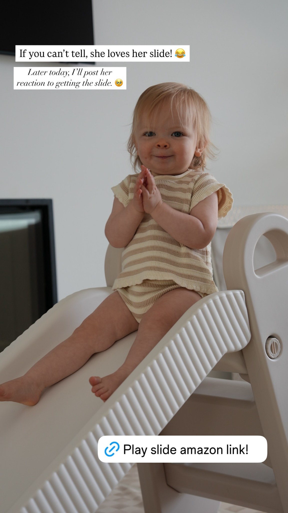 If you can’t tell, Ellie loves her Amazon play slide! 🤍

#LTKBaby #LTKFamily #LTKKids