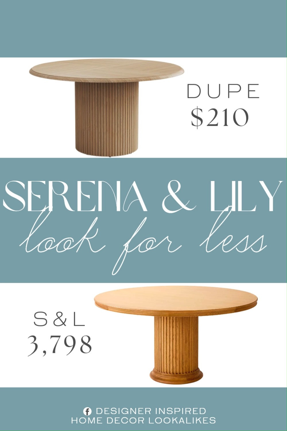 Inspired by Serena & Lily Round Dining Table. Modern Round Dining Table. Fluted Pedestal Dining Table. Rustic Modern Kitchen Table. Modern Rustic Dining Table. Transitional Round Dining Table. Cylindrical Pedestal Table. Minimalist Kitchen Table. 

Home more affordable option find copy cat similar look for less budget friendly affordable cheap cheaper beautiful pretty. Clearance sale coupon code discount code promo code luxury lookalike look a like Inspo inspiration inspired by idea ideas Love like these? I share multiple every day in my FB group.
#serenaandlilyinspired #diningtable #modernrustic #flutedfurniture #kitchentable #diningroominspo #furniturefinds #modernfarmhouse 

 #LTKHome