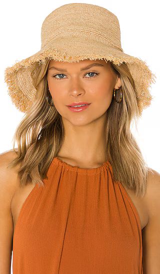 Packable Raffia Bucket Hat in Natural | Revolve Clothing (Global)