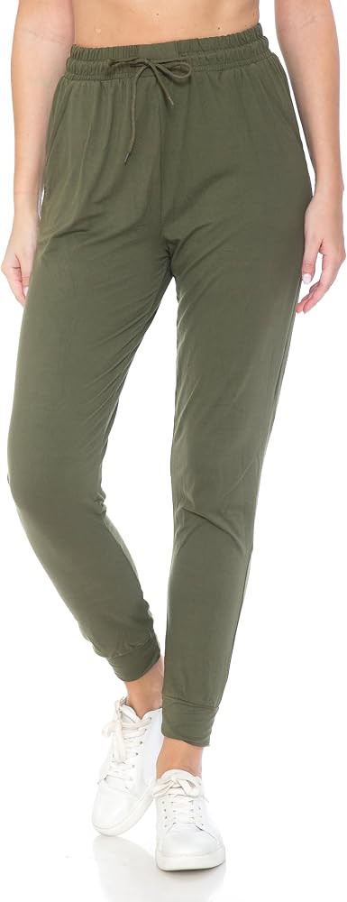 Leggings Depot Women's Relaxed-fit Jogger Track Cuff Sweatpants with Pockets for Yoga, Workout | Amazon (US)