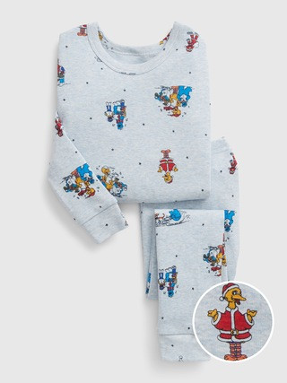 babyGap &#124 Sesame Street 100% Organic Cotton Holiday PJ Set | Gap (US)