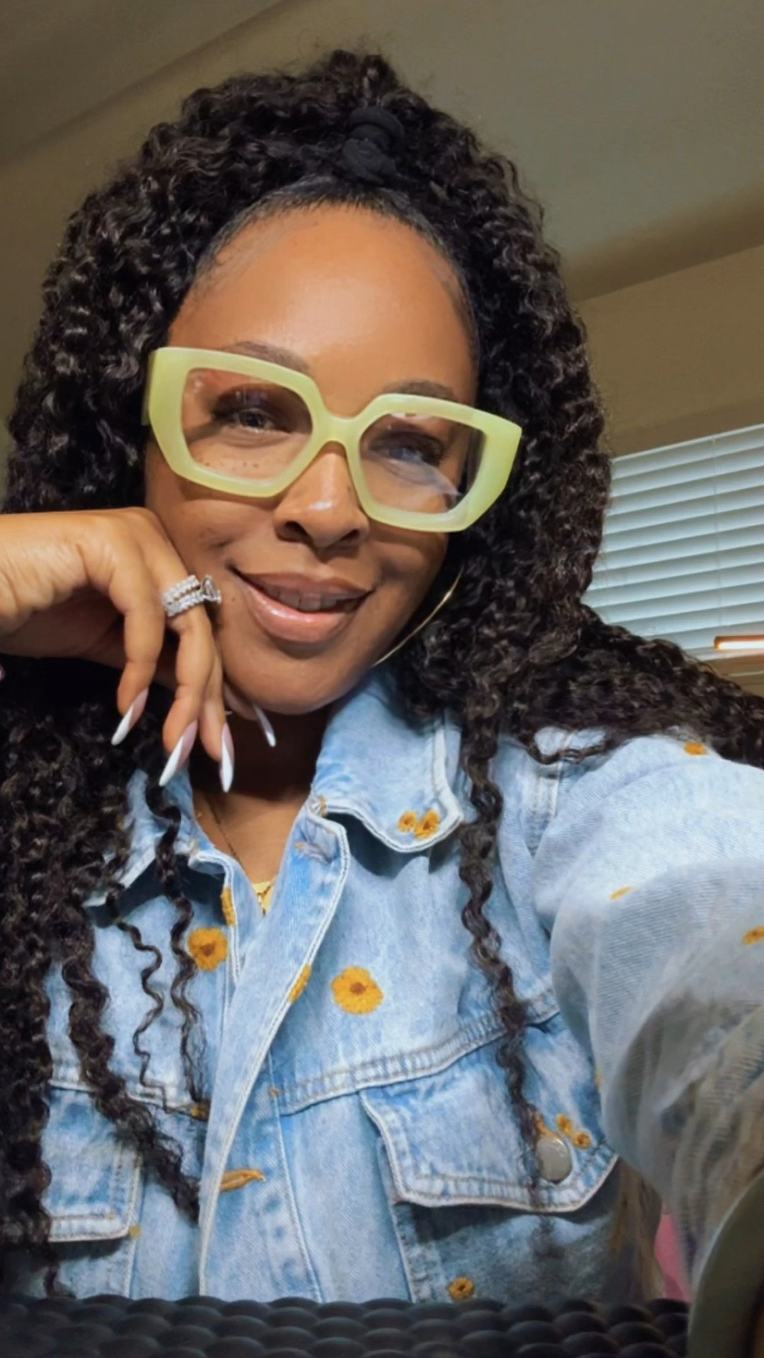 💌Hump Day💌

Loving light Jean for the spring. I’m wearing a size 14 in jeans. I love they’re high waisted & cut wide for curvy for my hips. Beware they don’t have much stretch but they’re still comfortable. My go to blue light blockers for the win. 

#LTKPlusSize #LTKWorkwear
