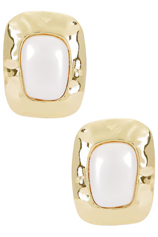 petit moments Giovana Stud Earrings in Pearl & Gold from Revolve.com | Revolve Clothing (Global)
