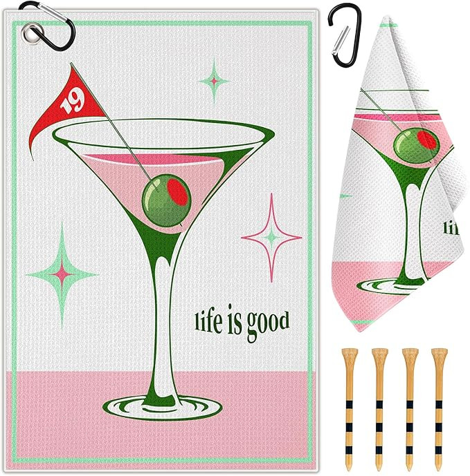 Swooflia Golf Towel with Clip for Golf Club Bags for Men Women Golfers Accessories, Elegant Uniqu... | Amazon (US)