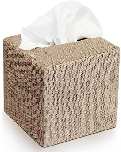 Stylish Tissue Box Cover - This Burlap Holder Instantly Covers Your Square Tissue Boxes - The Per... | Amazon (US)