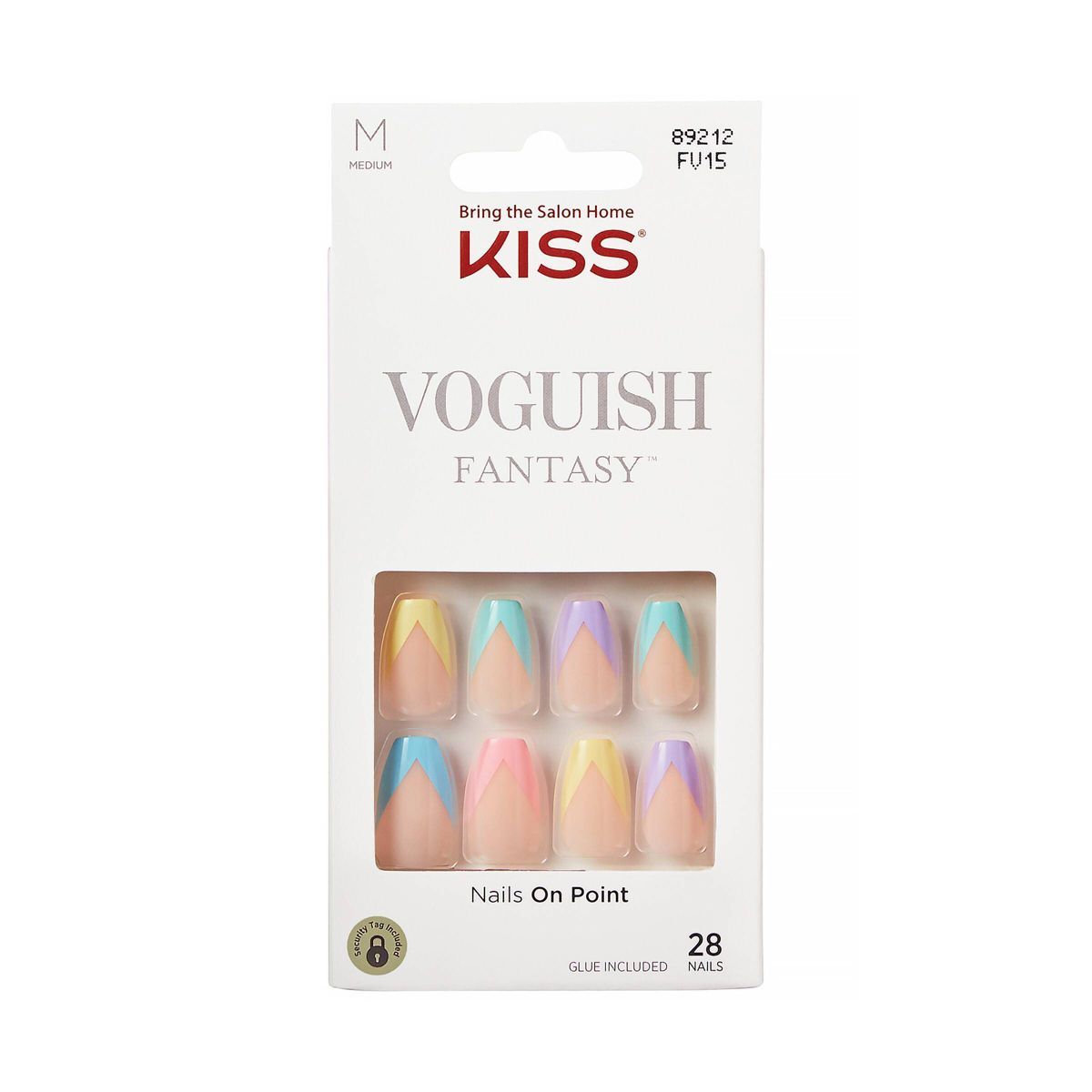 KISS Products Voguish Fantasy Medium Coffin Ready-To-Wear Fake Nails - Candies - 33ct | Target