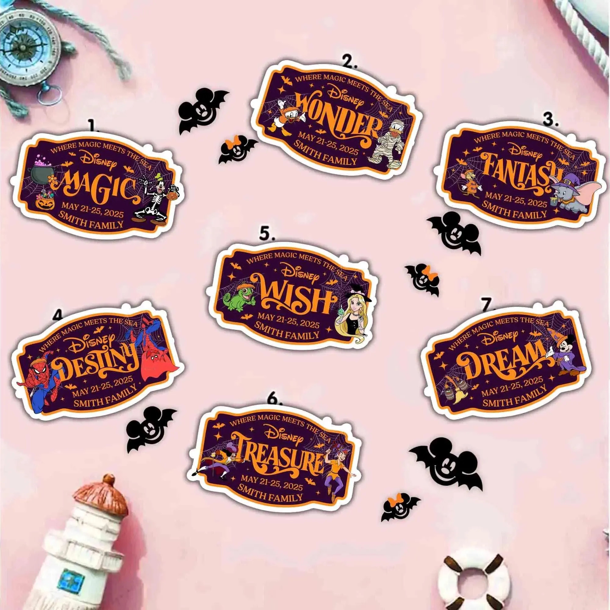 Customize Name Halloween Disney Family & Cruise Ship Stateroom Door, Cruise Line Ship Name Door Magnet, Halloween Family Cruise Trip, Magic | Etsy (Global)