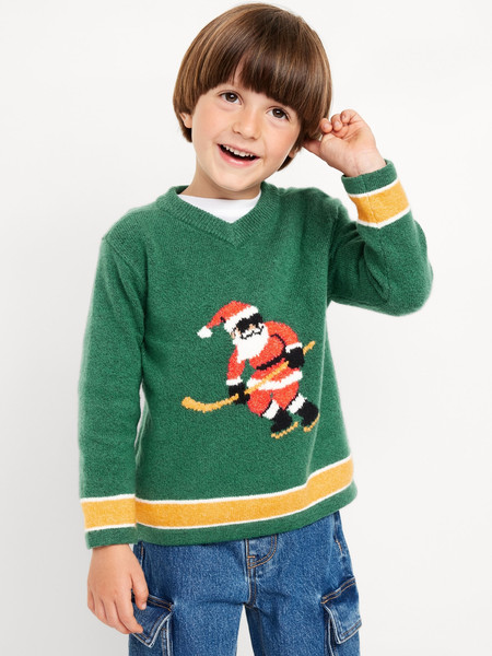 SoSoft V-Neck Graphic Sweater for Toddler Boys | Old Navy (US)
