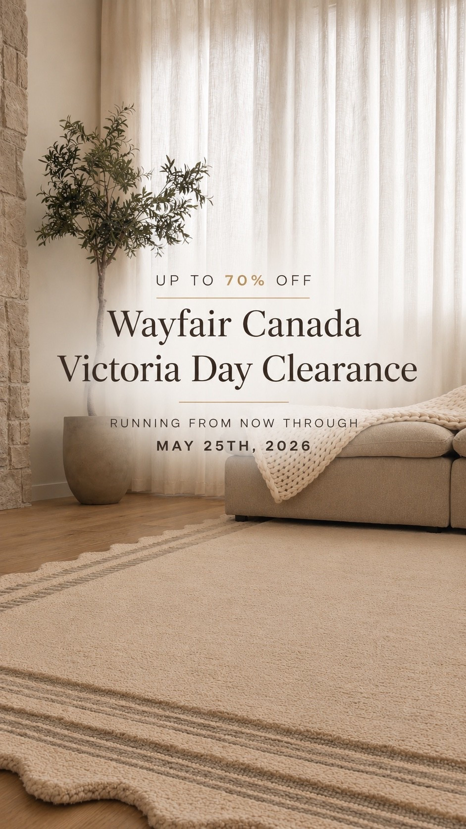Shop everything we love during the @wayfaircanada @Wayfair   Victoria Day Clearance for up to 70% off from now until May 25, 2026!! #WayfairCAPartner #WayfairCAHome