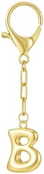 Gold Bubble Initial Keychain Charm for Women Chunky Bag Purse Charms A-Z Letter Key Chains for Ha... | Amazon (US)