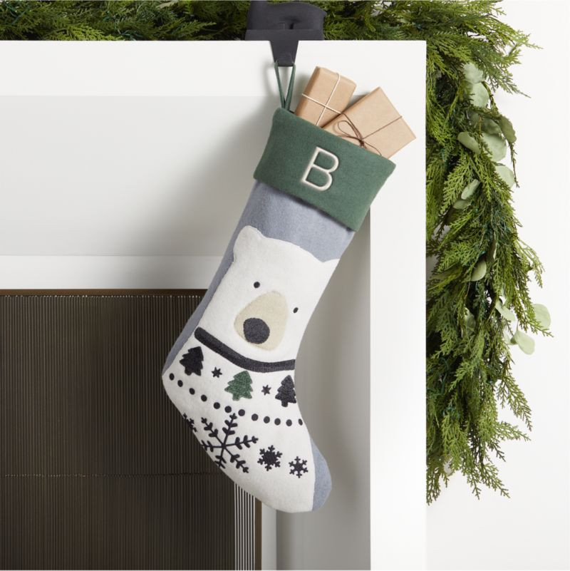 Personalized Polar Bear Christmas Stocking + Reviews | Crate & Barrel | Crate & Barrel