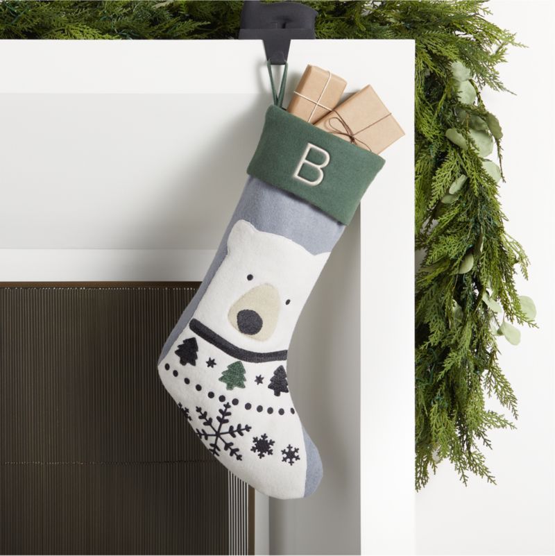 Personalized Polar Bear Christmas Stocking | Crate & Barrel | Crate & Barrel