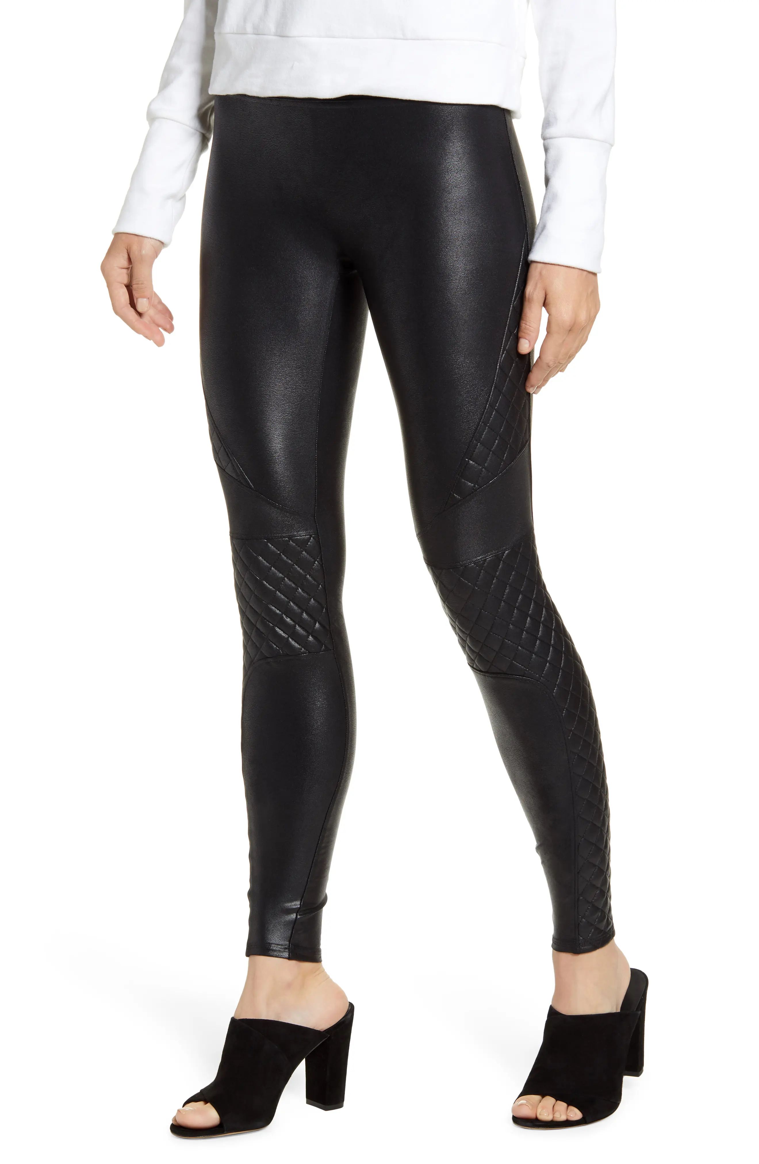 Women's Spanx Quilted Faux Leather Leggings | Nordstrom