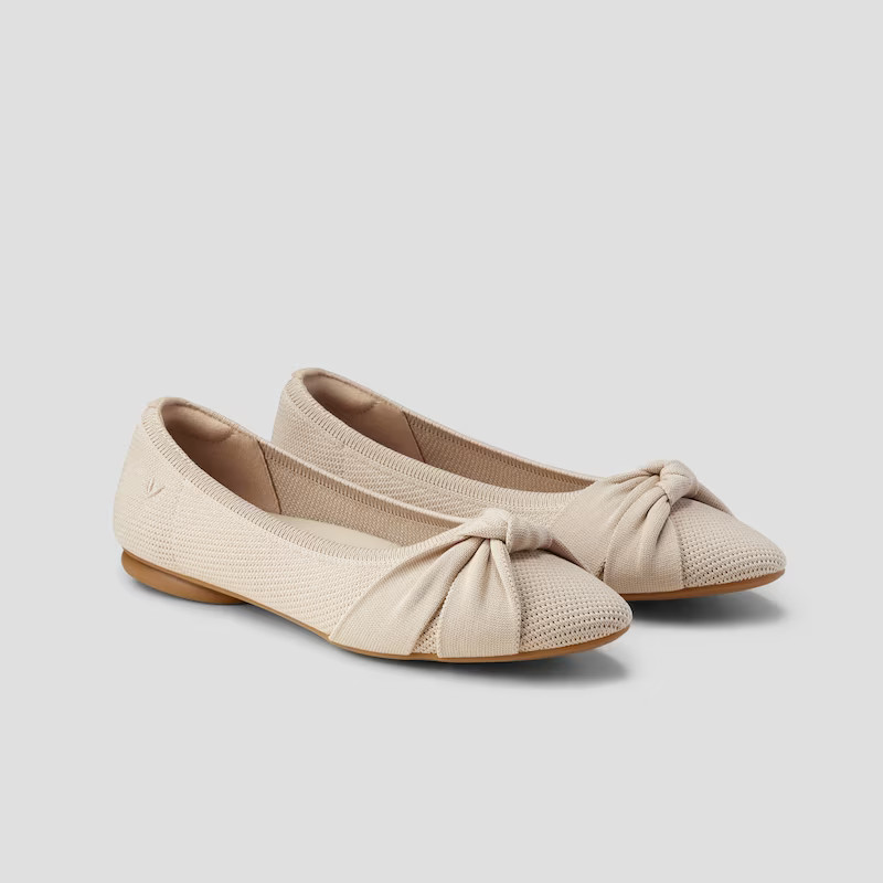 Almond-Toe Knotted Flats (Bibi) | VIVAIA