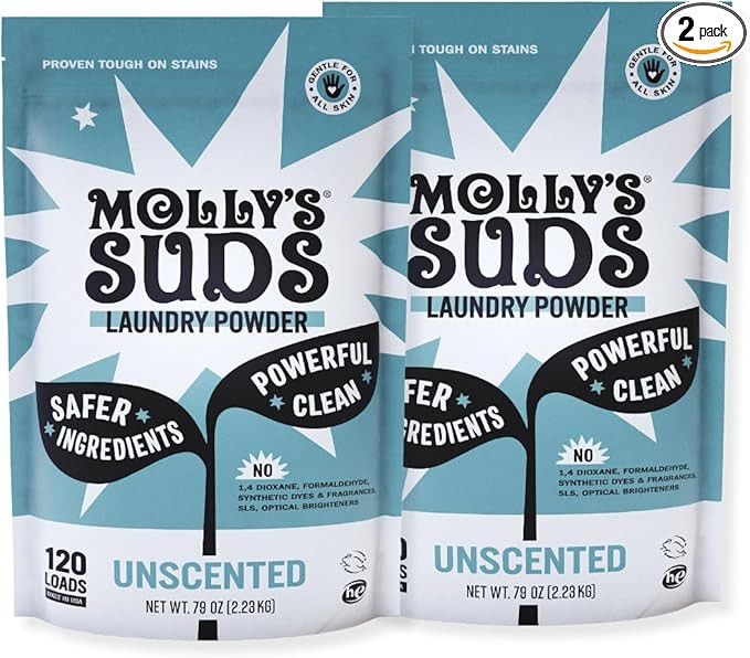 Molly's Suds Original Laundry Detergent Powder | Clean Laundry Detergent Powder for Sensitive Ski... | Amazon (US)