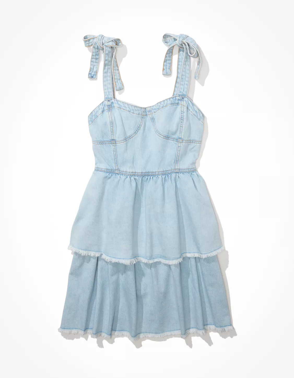 AE Denim Corset Mini Dress | American Eagle Outfitters (US & CA)