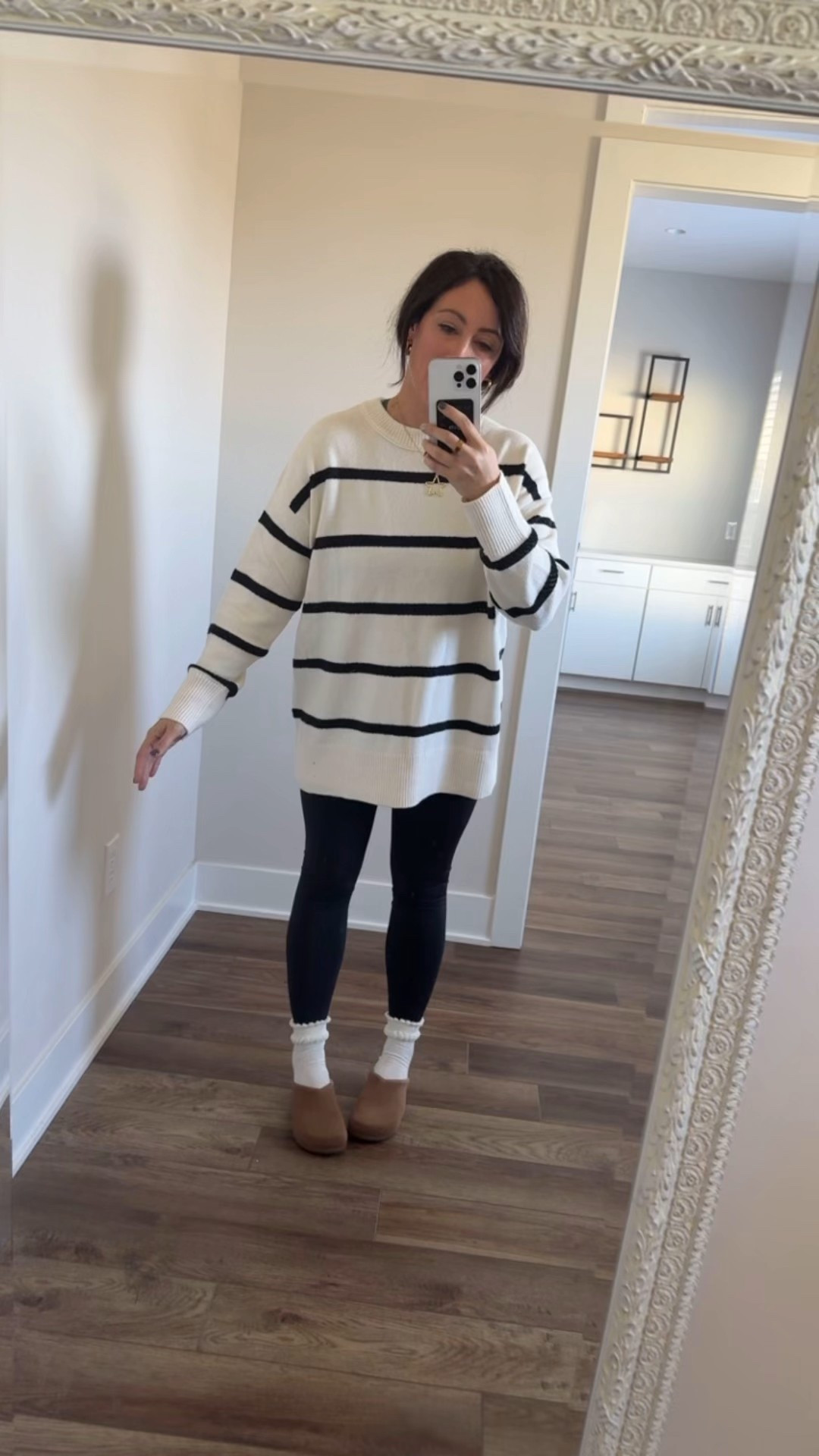 • medium sweater - oversized fit 
• medium leggings 
• clogs run big, size down 


#LTKSaleAlert #LTKFindsUnder50 #LTKHoliday