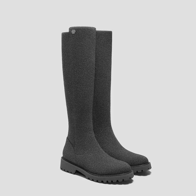 Round-Toe Stretchy Wool Knee-High Boots (Filipa) | VIVAIA