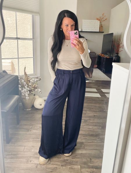60% off sale!! Sharing some fun pants for work ON SALE! These shine wide leg pants come in 4 colors: this navy color, a gray, tan, and palm color!

I got my normal size S in the pants and the shirt. Loafers come in whole sizes— if between sizes I’d recommend sizing up.


Wide leg pants, workwear, fall outfit, work outfit, fall shoes, Old Navy, loafers, American Eagle, teacher outfit #ltkbacktoschool #ltkstyletip 

#LTKworkwear #LTKfindsunder50 #LTKsalealert
