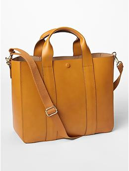 Leather tote crossbody | Gap US