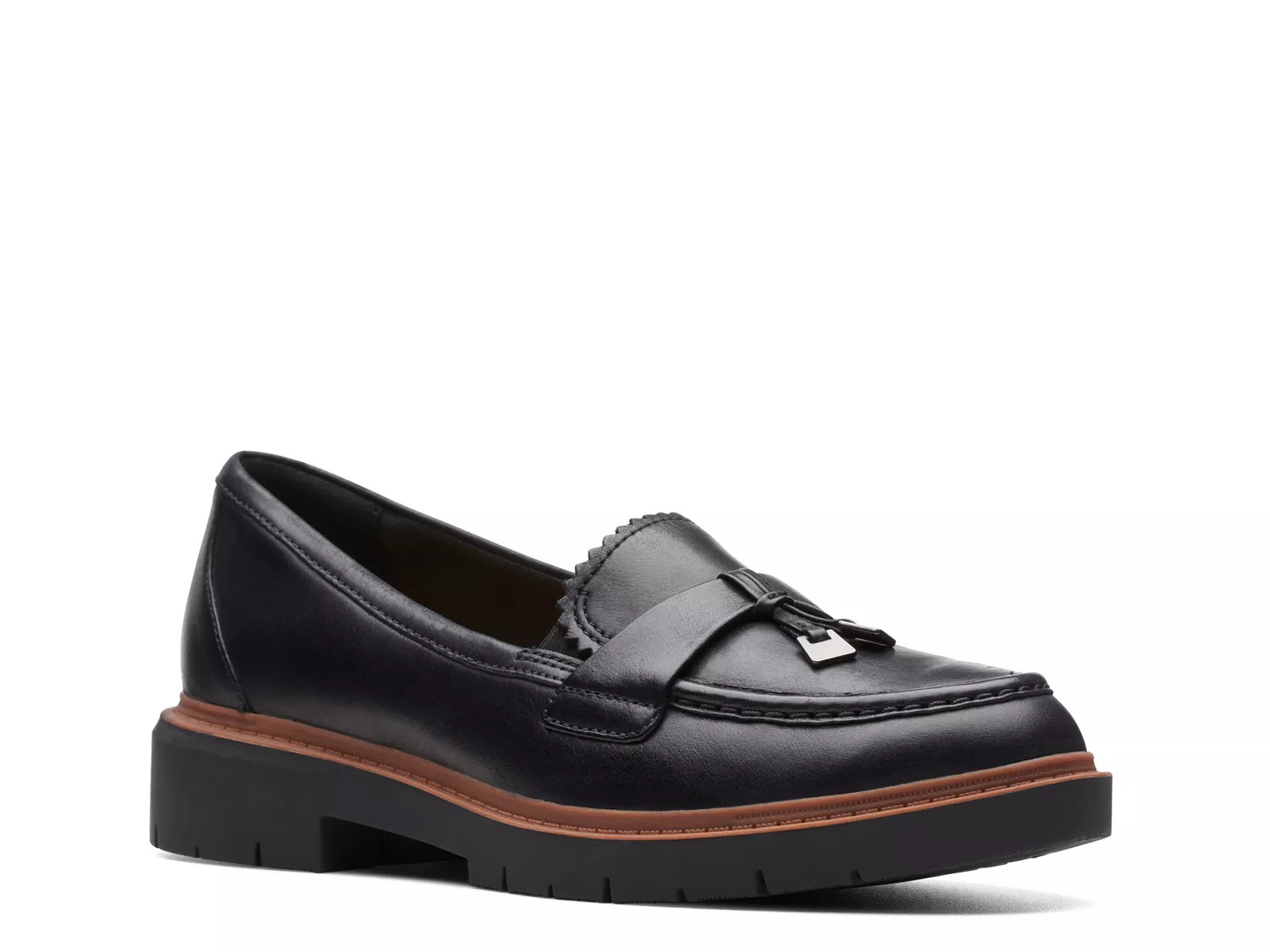 Clarks Westlynn Bella Loafer | Women's | Black Leather | Size 11 | Loafers | Block | DSW