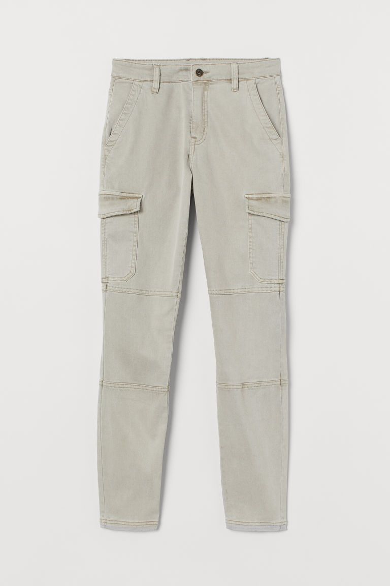H & M - Slim Fit Cargo Pants - Beige | H&M (US + CA)
