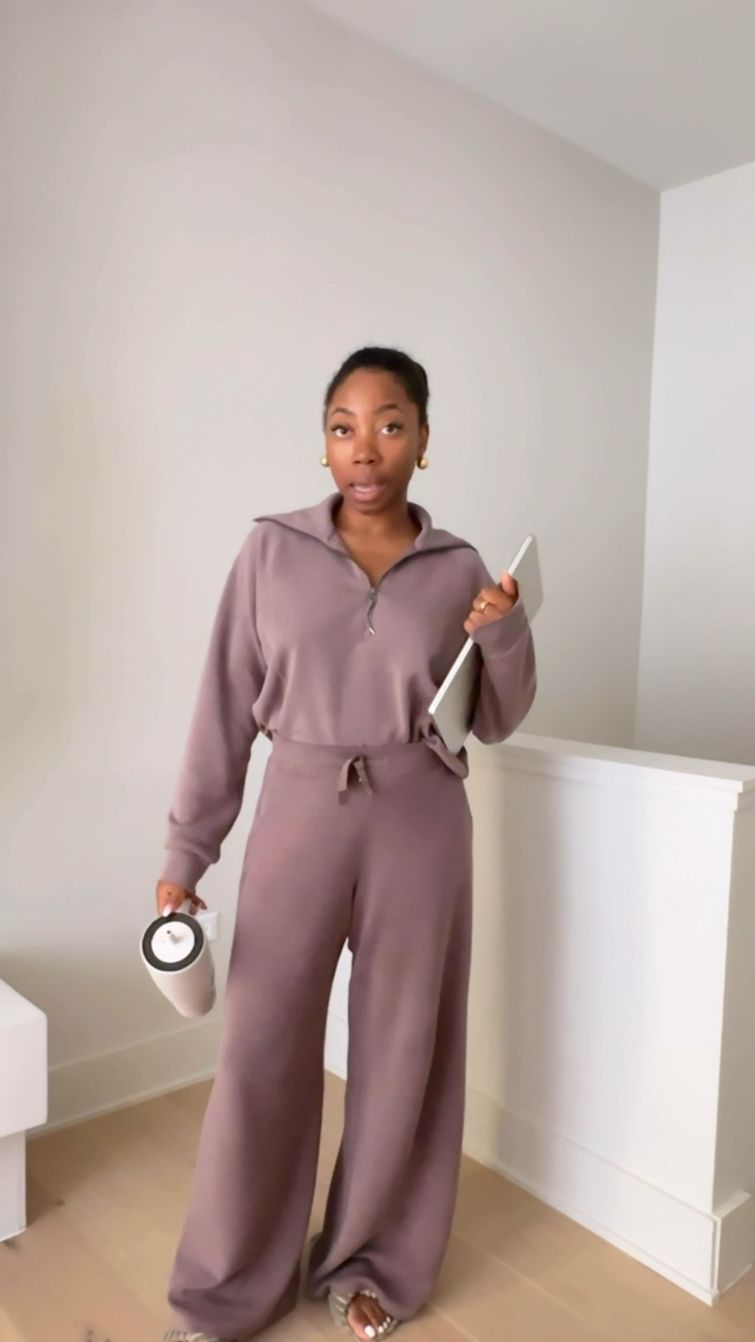 Half Zip Top: M
Bottoms: M
#workfromhome #wfh

#LTKHome #LTKWorkwear