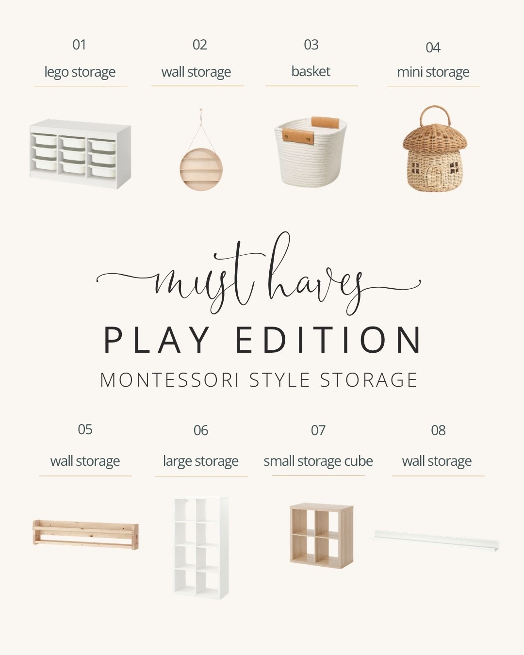 All of the storage for Arbor’s playroom! 

#LTKmomlife #LTKHome #LTKKids