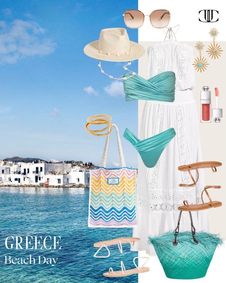 A perfect outfit for a day at the beach in Greece. 

Swimsuit, bathing suit, sunglasses, sandals, slides, sandals, earrings, travel outfit, travel look, summer dress, summer look, summer outfit

#LTKswim #LTKover40 #LTKtravel