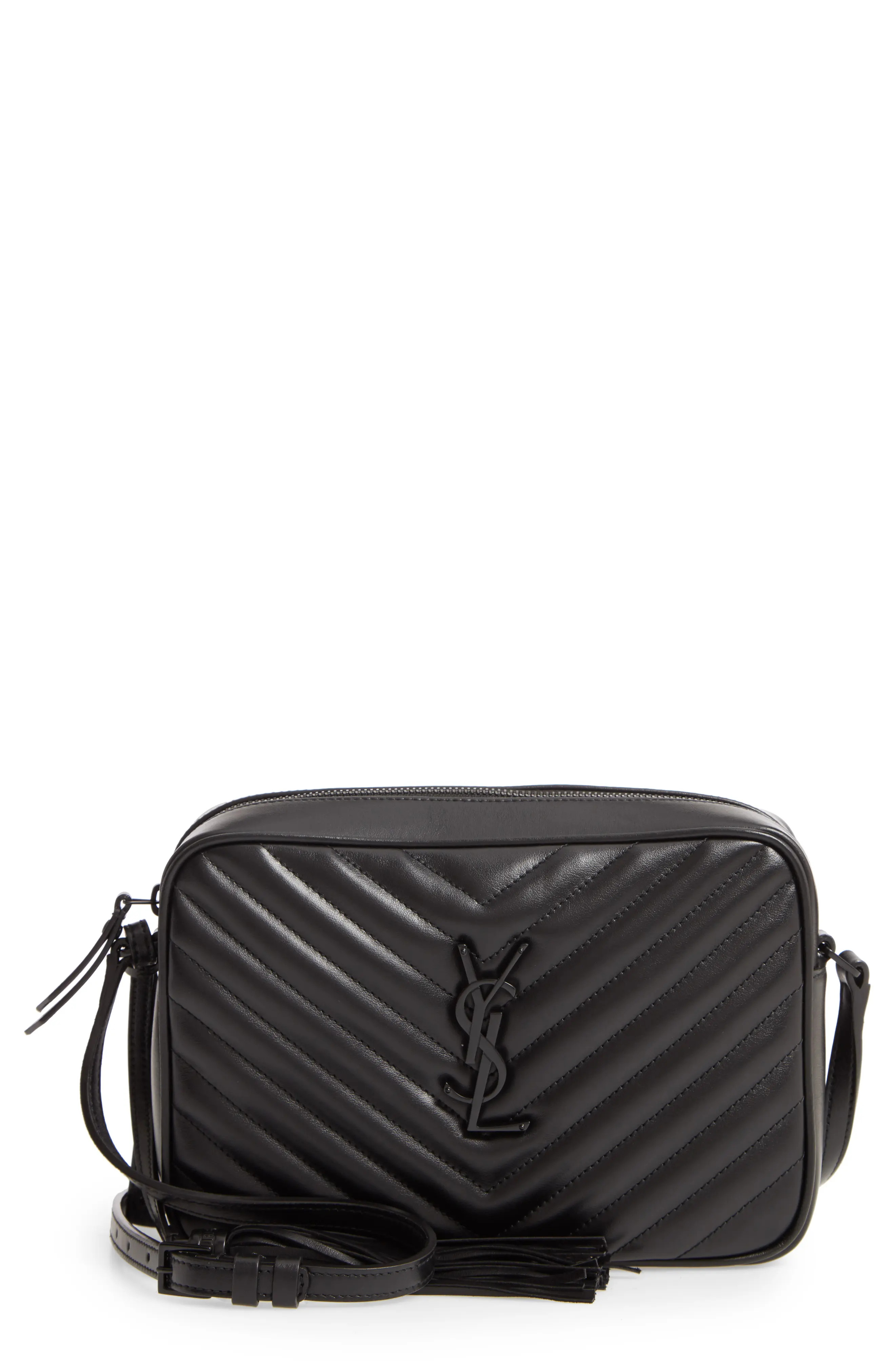 Saint Laurent Lou Matelasse Calfskin Leather Camera Bag - Black | Nordstrom