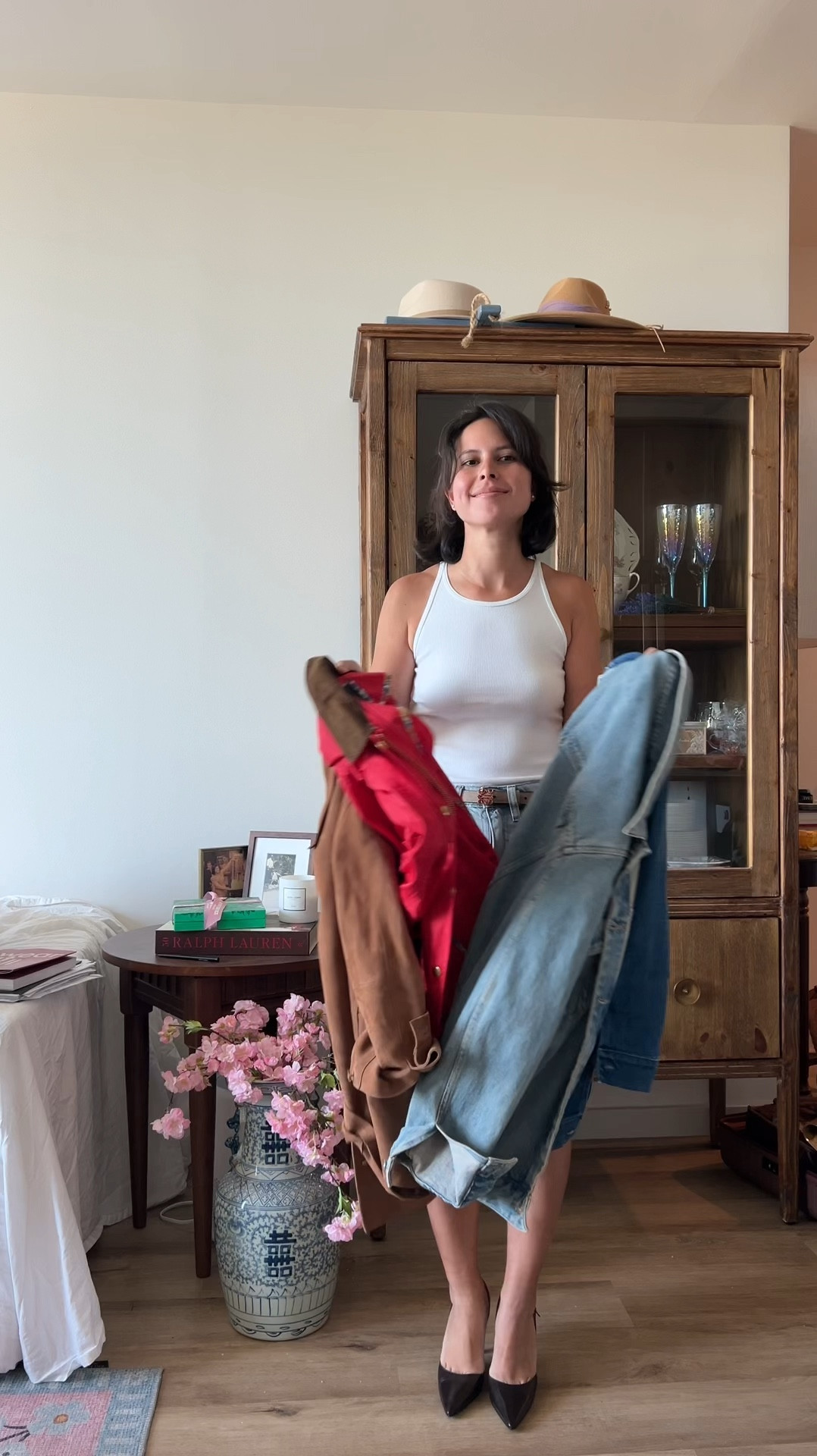 Fall jackets, early fall outfits, barn jacket, suede jacket, Sezane jacket, Jean skirt, white basic tank, Abercrombie, petite, chore jacket 

#LTKFindsUnder100 #LTKStyleTip #LTKVideo