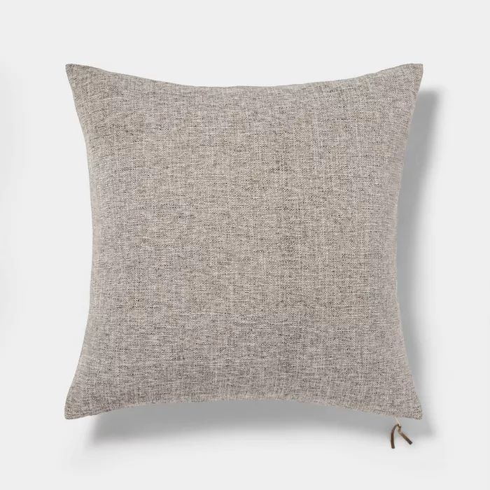 Oversized Square Woven Pillow with Exposed Zipper Neutral - Project 62™ | Target