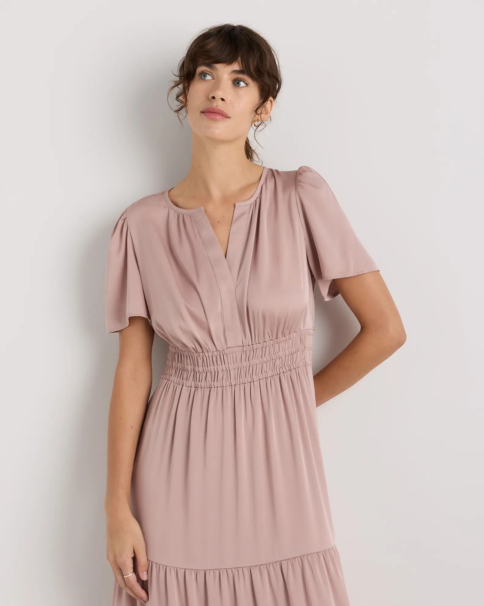 Washable Stretch Silk Tiered Maxi Dress | Quince