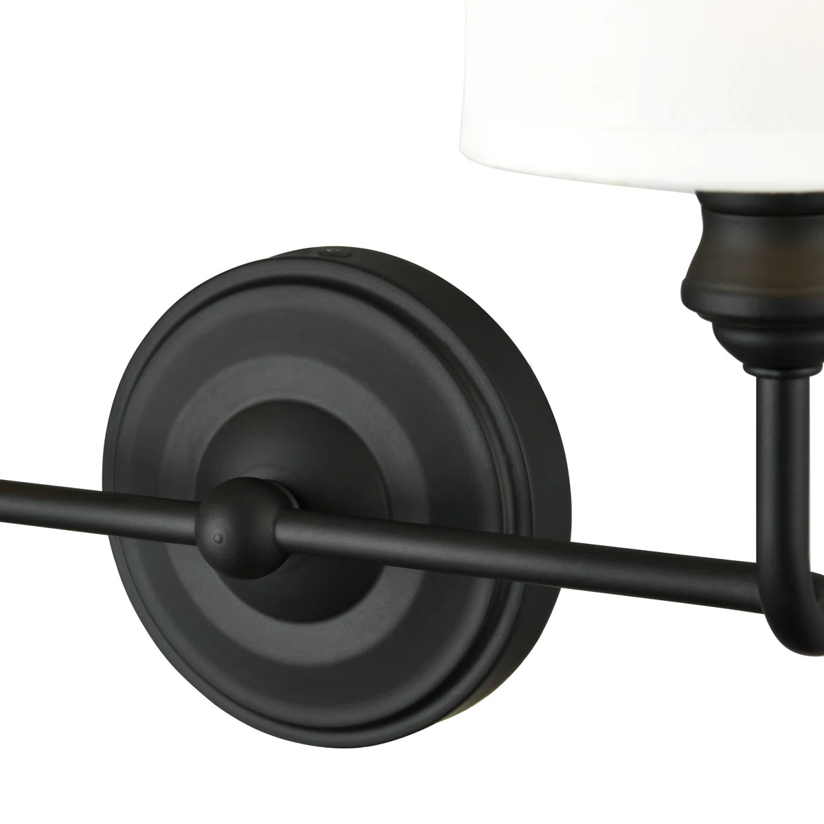 Winston Porter Tywonda 2 Light Vanity with White Fabric Shade | Wayfair North America