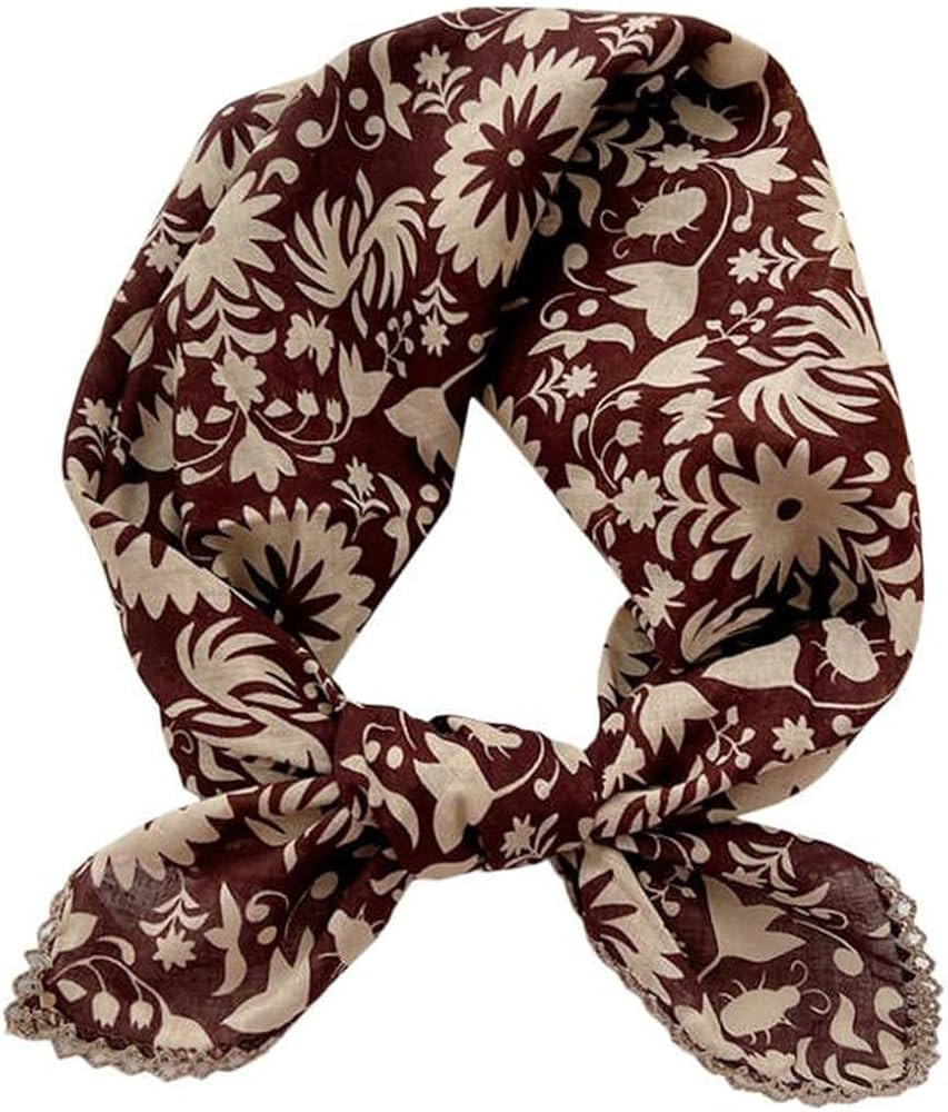 Large Cotton Bandana Headband, Head Wrap, Protective Coverage, Hair Neck Scarf for Women 28 x 28 ... | Amazon (US)