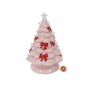 10" Pink Tree with Bows LED Ceramic Tabletop Décor by Ashland® in Null | Michaels® | Michaels Stores