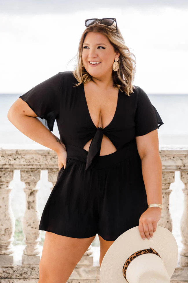 Love For A Lifetime Black Dress Romper | The Pink Lily Boutique