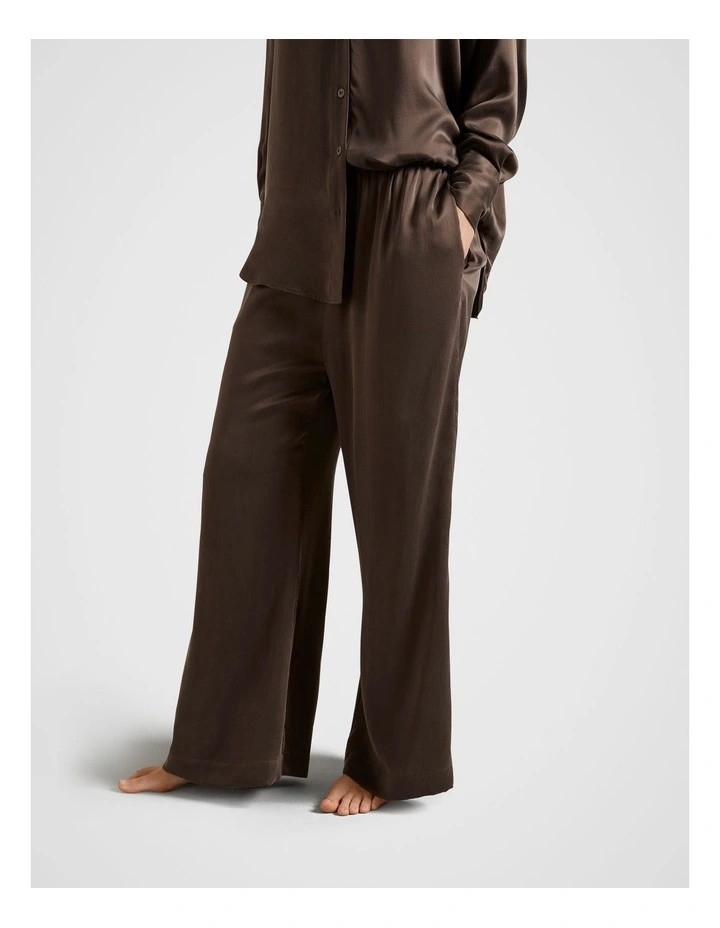 Fine DayPure Silk Wide Leg Pant in Mocha | Myer