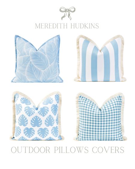 Outdoor living, patio, balcony, back porch, front porch, indoor outdoor pillow covers, blue and white home, preppy, classic, timeless, traditional, coastal home, beach house, accent pillows, stripe pillow, plaid pillow, Amazon, spring decor, summer decor, outdoor entertaining 

#LTKSeasonal #LTKsalealert #LTKunder50
