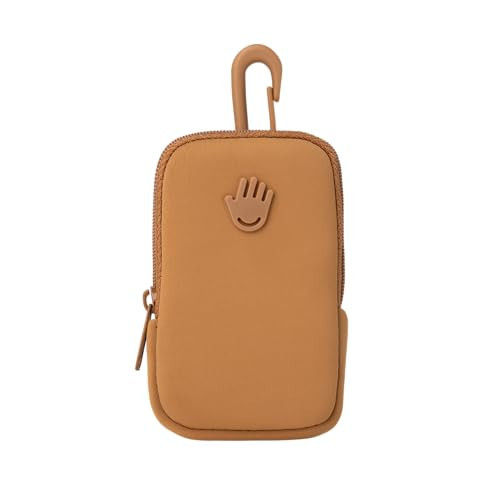 Touchette Zippered Pouch, Attachable Fashion Accessory with Snap Hook for Touchland Hand Sanitizer 1FL OZ., Caramel | Amazon (US)