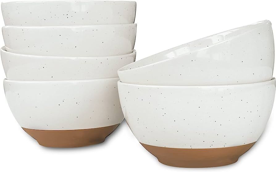Mora Ceramic Small Dessert Bowls - 16oz, Set of 6 - Microwave, Oven and Dishwasher Safe, For Rice... | Amazon (US)