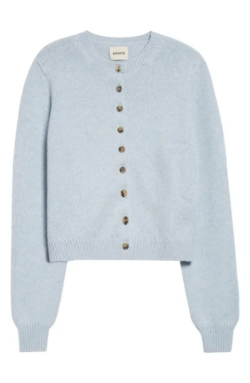 Khaite Everheart Cashmere Cardigan in Atmosphere 331 at Nordstrom, Size Medium | Nordstrom