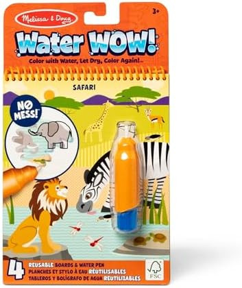 Melissa & Doug On The Go Water Wow! Reusable Water-Reveal Activity Pad - Safari - FSC Certified | Amazon (US)