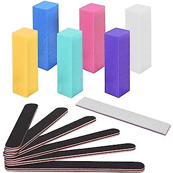 Nail Files and Buffer, TsMADDTs Professional Manicure Tools Kit Rectangular Art Care Buffer Block... | Amazon (US)