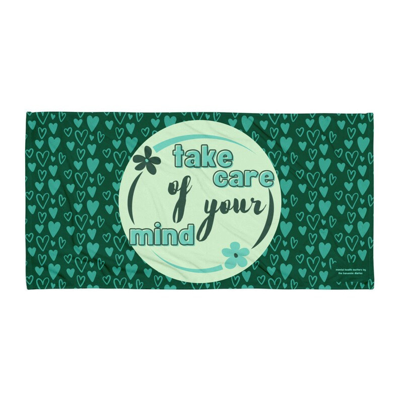 Take Care of Your Mind Beach/Bath Towel | Etsy (US)