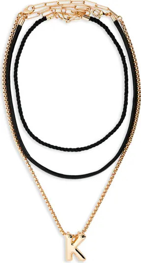 Set of 3 Interchangeable Initial Pendant Necklaces | Nordstrom